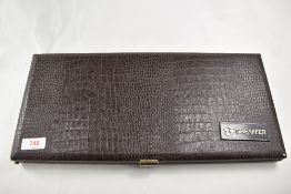 A Sheaffer pen display/carry/storage box for 22 pens