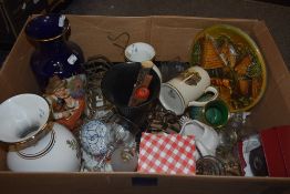 A varied selection of items including Royal Albert 'Astbury' vase also plated toast racks and