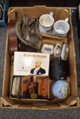 A mixed lot of items to include Coalport commemorative trinket box, Royal Doulton tankards, gents
