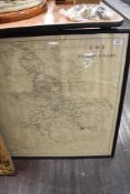 An early 20th century LMS map of England and Wales depicting the Railway line from London Midland