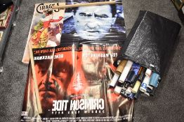 A large collection of late 90's early 2000's film and movies posters with some additional prints