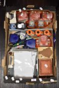 A collection of arts and crafts items including Tonic studios stamps, rubber stamps and pinking