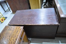 A large 19th Century stained pine bedding box