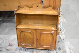A Victorian wall cupboard in the Gothic style, width approx. 60cm