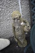 A concrete lady statue