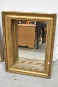 A vintage gilt frame mirror having illusionary recessed frame, approx. 82 x 60cm