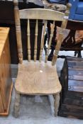 A traditional stripped kitchen chair