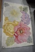 A modern rug, tropic design, approx. 168 x 110cm