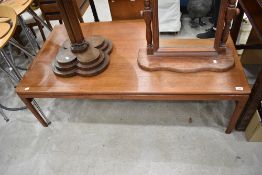 A vintage teak coffee table, approx. 135 x 75cm