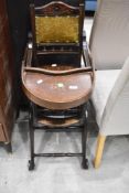 A Victorian high chair