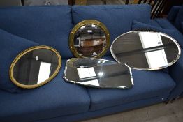 A selection of vintage wall mirrors
