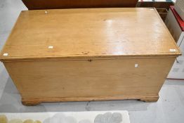 A 19th Century stripped pine blanket box