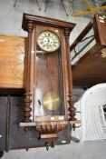 A 19th Century mahogany cased Vienna wall clock