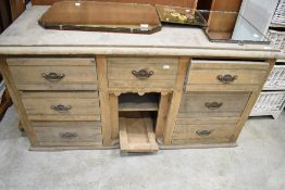 A 19th Century stripped sideboard base