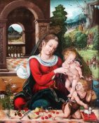MAÎTRE AU PERROQUET ou CORNELIS BAZELAERE (Anvers début XVIème), attribué