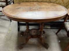 A Victorian walnut occasional table,