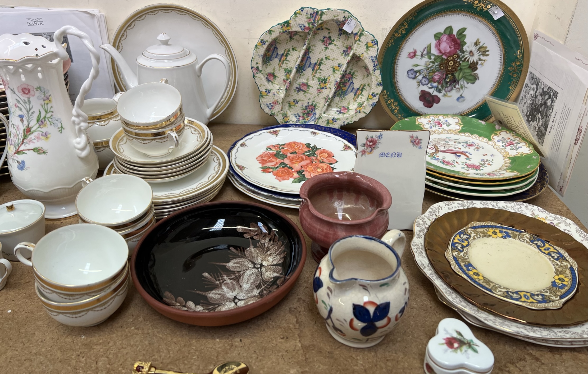 A large lot including an T G Green & Co Over the hill pattern coffee set, - Image 4 of 4