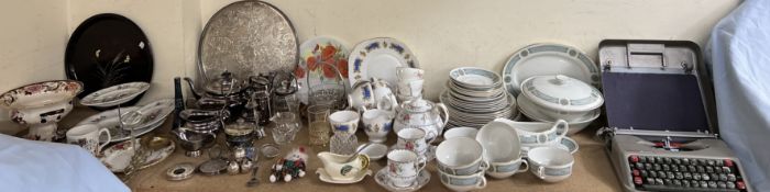 A Ridgway part dinner set together with a Royal Albert Petit Point pattern part tea set,