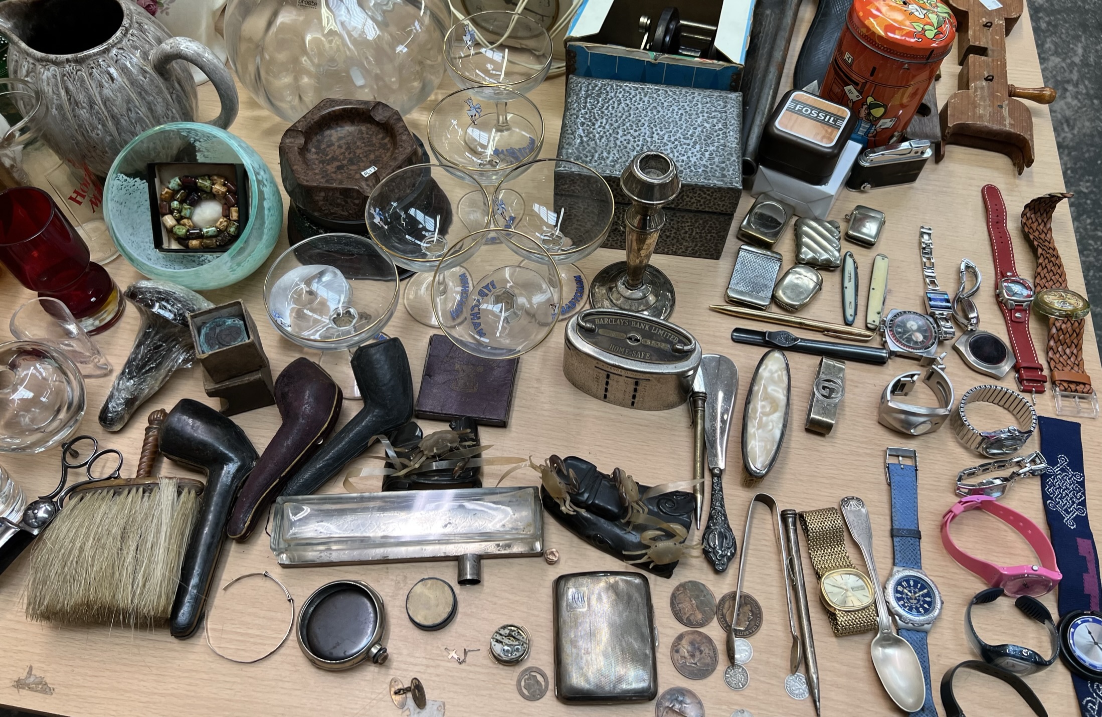 A sea fishing rod together with reels, pipes, coins, cigarette cards, ceramics, - Image 3 of 3