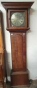 An 18th century oak cased longcase clock,