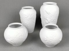 4 Hutschenreuther Reliefvasen