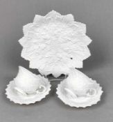 Meissen 5 Biedermeier Blattrelief Teile