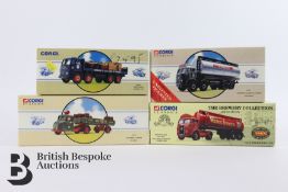 Four Corgi die-cast Classic Road Transport vehicles,  including 97372 Atkinson Cylindrical Tanker