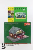 1:43 scale Vanguards die-cast Replica Rover 3500 V8 police escort diorama and a Austin A40 Van &