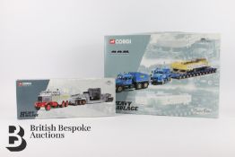 Four Corgi limited edition Heavy Haulage Vehicles 1:50 Scale including 18005 Pickfords Industrial