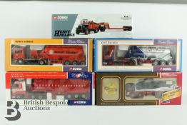 Corgi die-cast vehicles, including limited edition CC11504 AEC MKV Mammoth Major Platform Lorry &