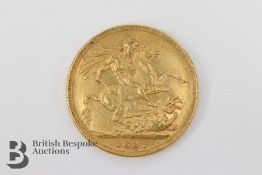 1892 Queen Victoria Full Gold Sovereign