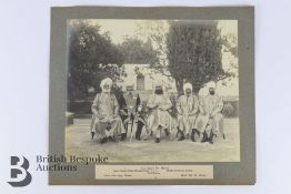 His Royal Highness Maharajah Ranbir Singh of Jind with his Chief Sirdars C.1899