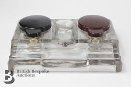 SS Jaguar Clear Glass Inkwell