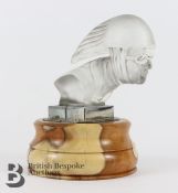 Glass Mascot of a Racing Driver