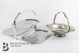 Bentley Art Deco Chrome Plated Vending Unit and Bentley EPNS Carte de Business' Tray