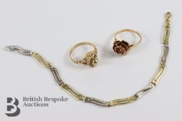 Two 9ct Yellow Gold Ring