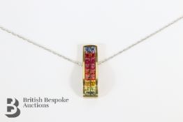 9ct Yellow Gold Sapphire Pendant