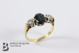 18ct Sapphire and Diamond Ring