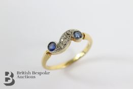 Antique 18ct Sapphire and Diamond Ring