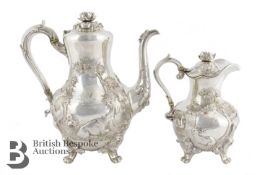 Victorian Silver Coffee Pot and Creamer