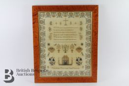 19th Century Needlework Sampler