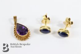 Pair of Sapphire Earrings