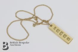 9ct Gold Ingot and Chain