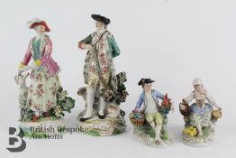Pair of Porcelain Bocage Figurines
