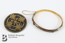 Edwardian 9ct Gold Bangle