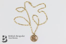 14ct Yellow Gold Chinese Pendant