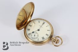 Waltham 9ct Gold Full Hunter Pocket Watch