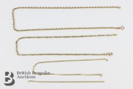 Three 9ct Gold Neck Chains