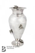 Thistle and Bee Silver Vase