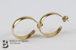 14/15ct Half Hoop Earrings